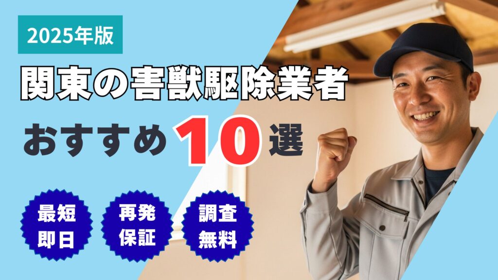 関東の害獣駆除業者おすすめ10選